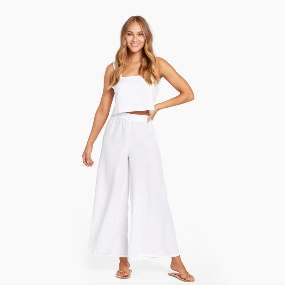 Vitamin A Tallows Linen Wide Leg Pants (Like New, worn once)
